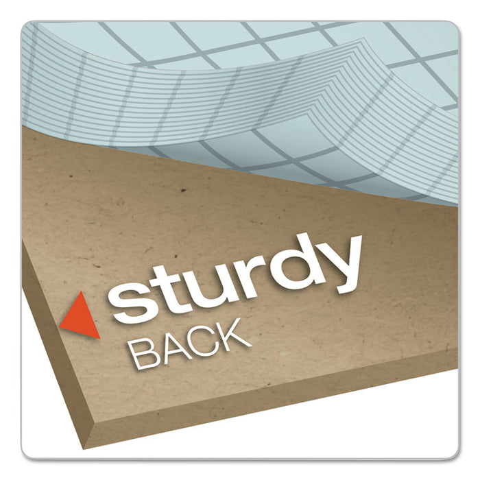 Prism Quadrille Perforated Pads, 5 sq/in Quadrille Rule, 8.5 x 11.75, Blue, 50 Sheets, 12/Pack