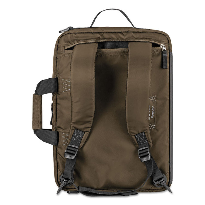 Zone Briefcase, 4.25" x 17.5" x 17.5", Nylon, Bronze