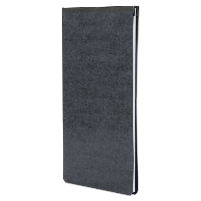 Pressboard Report Cover with Tyvek Reinforced Hinge, Two-Piece Prong Fastener, 2" Capacity, 8.5 x 14,  Black/Black