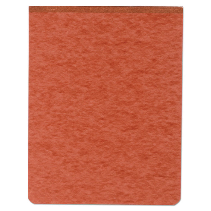 Pressboard Report Cover with Tyvek Reinforced Hinge, Two-Piece Prong Fastener, 2" Capacity, 8.5 x 11, Red/Red