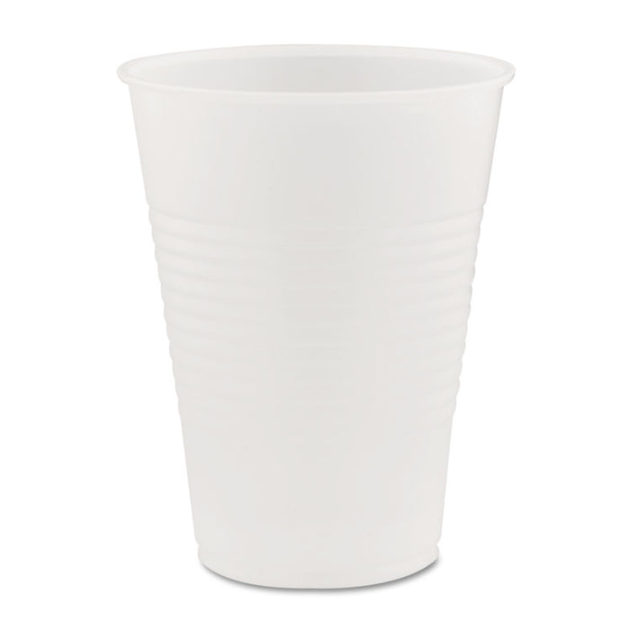 High-Impact Polystyrene Cold Cups, 9 oz, Translucent, 100 Cups/Sleeve, 25 Sleeves/Carton