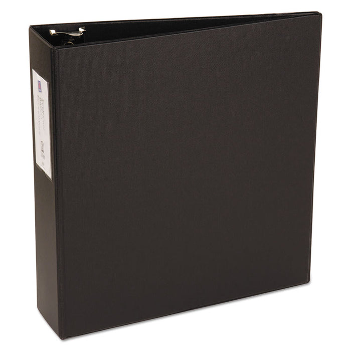 Economy Non-View Binder with Round Rings, 3 Rings, 3" Capacity, 11 x 8.5, Black, (4601)