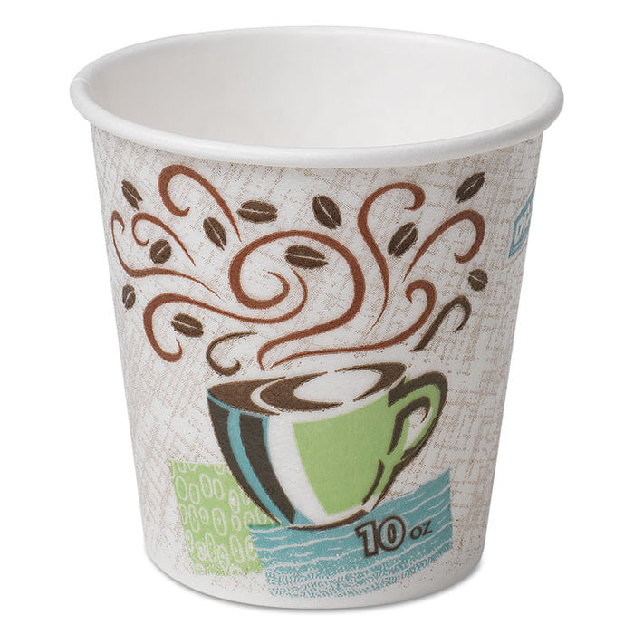 PerfecTouch Paper Hot Cups, 10 oz, Coffee Haze Design, 50 Sleeve, 20 Sleeves/Carton