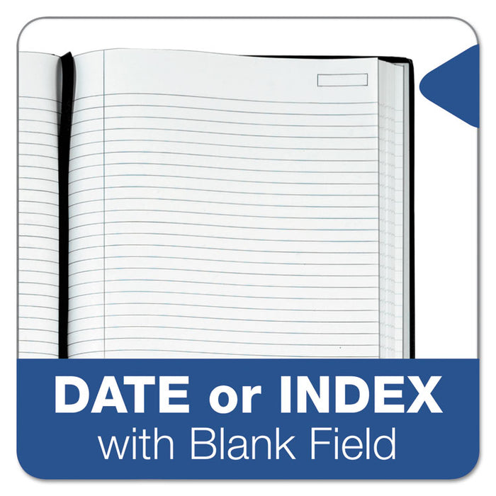 Royale Casebound Business Notebook, College, Black/Gray, 10.5 x 8, 96 Sheets