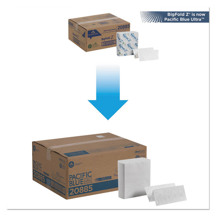 Pacific Blue Ultra Z-Fold Folded Paper Towels, 8 x 11, White, 260/Pack, 10 Packs/Carton