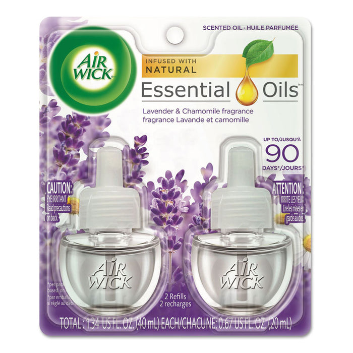 Scented Oil Refill, Lavender and Chamomile, 0.67 oz, 2/Pack