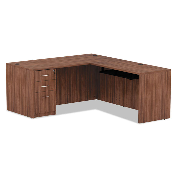 Alera Valencia Series Reversible Return/Bridge Shell, 47.25w x 23.63d x 29.5h, Modern Walnut