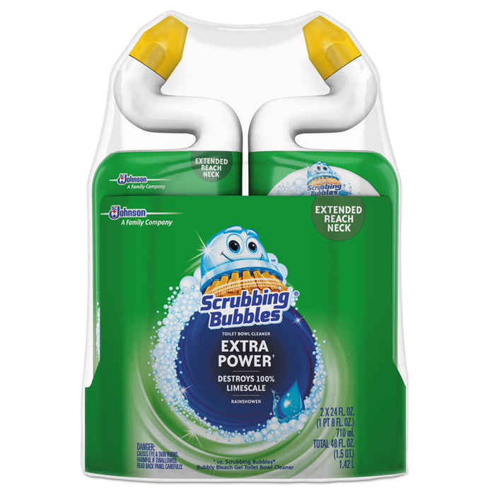 Extra Power Toilet Bowl Cleaner, Rainshower, 24 oz Bottle, 2/PK, 6 Packs/Carton