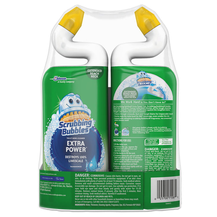 Extra Power Toilet Bowl Cleaner, Rainshower, 24 oz Bottle, 2/PK, 6 Packs/Carton