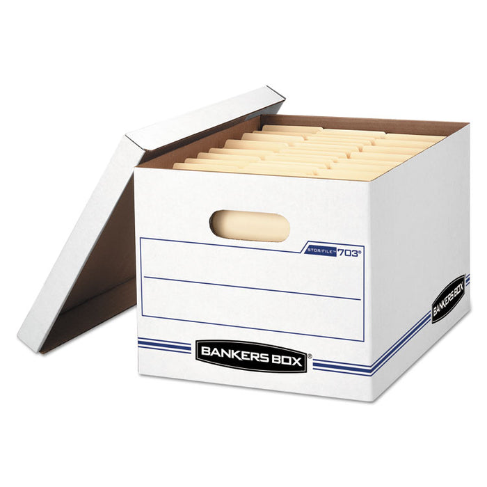 STOR/FILE Basic-Duty Storage Boxes, Letter/Legal Files, 12" x 16.25" x 10.5", White, 20/Carton