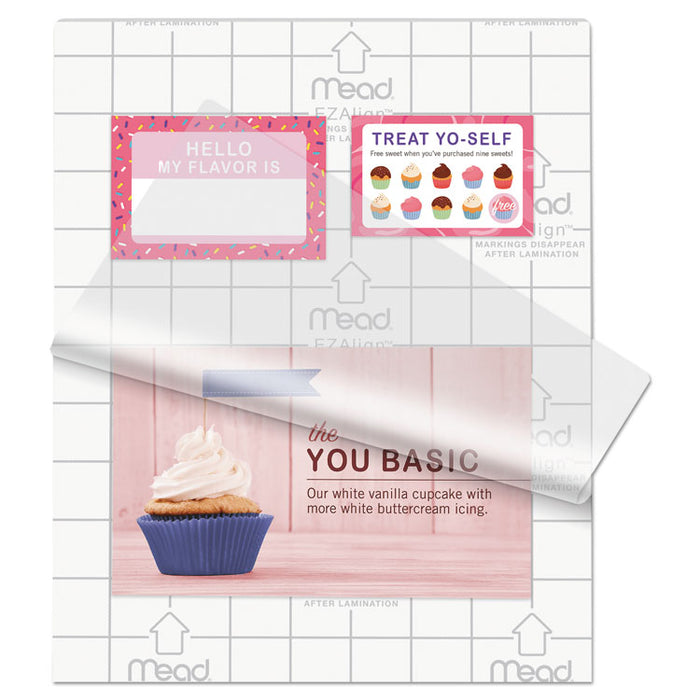 EZAlign Thermal Laminating Pouches, 3 mil, 9" x 11.5", Gloss Clear, 100/Pack