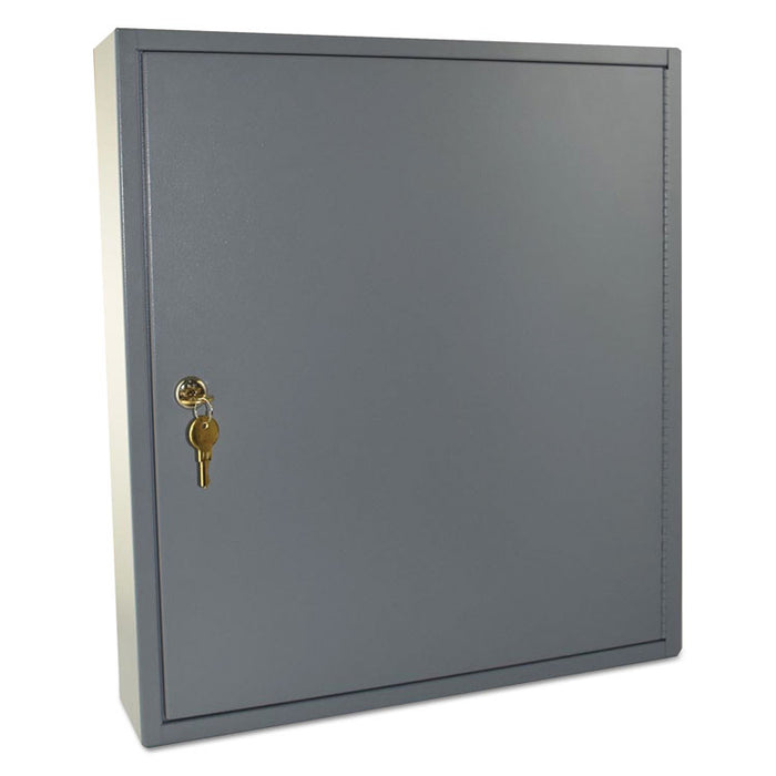 Steel Key Cabinet, 90-Keys, Steel, Gray, 3.5 x 16.5 x 18.38