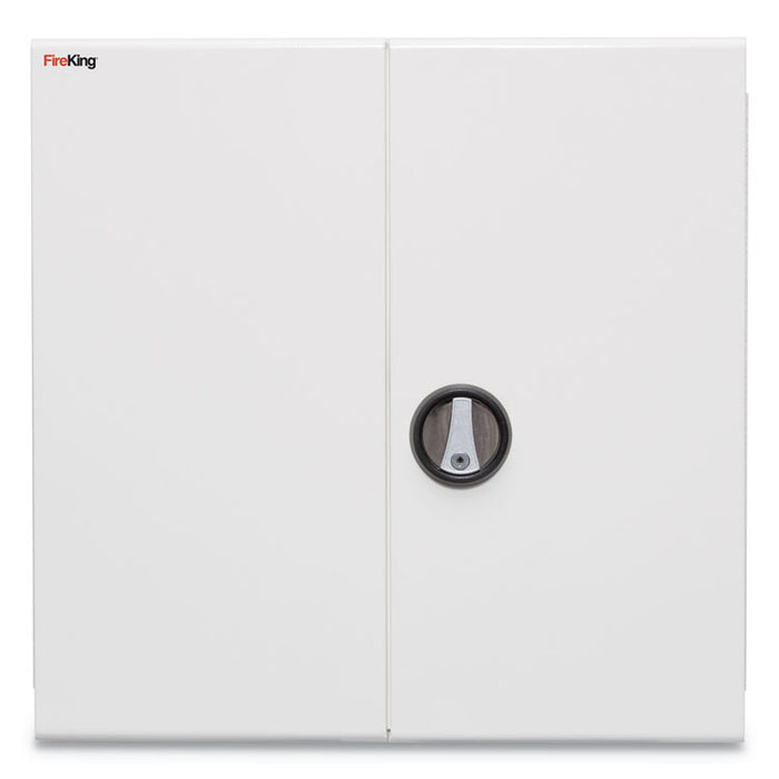 Medical Storage Cabinet with Cam Lock, 24w x 24d x 13h, White