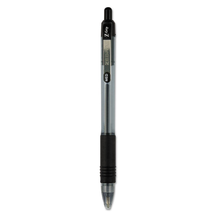 Z-Grip Retractable Ballpoint Pen, Medium 1mm, Black Ink/Barrel, 48/Pack