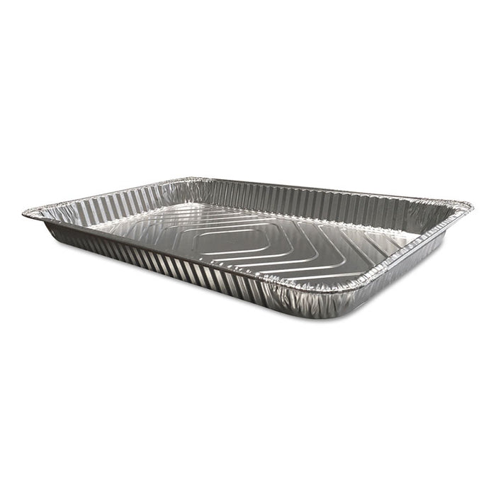 Aluminum Steam Table Pans, Full-Size Shallowâ175 oz., 1.69" Deep,12.81 x 20.75, 50/Carton