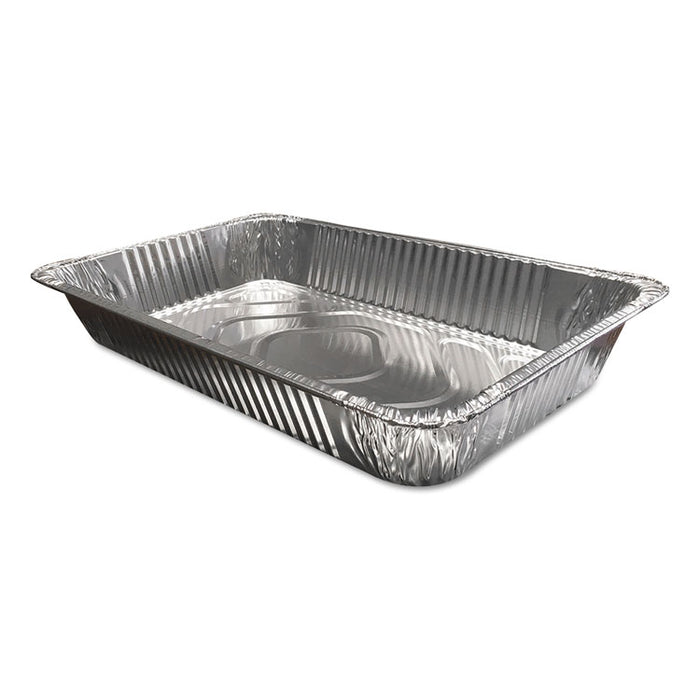 Aluminum Steam Table Pans, Full-Size Deepâ346 oz., 3.38" Deep, 12.81 x 20.75, 50/Carton