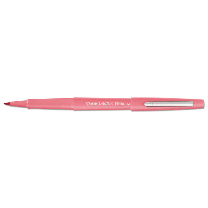 Flair Felt Tip Stick Porous Point Marker Pen, 0.7mm, Assorted Ink/Barrel, 16/Pack