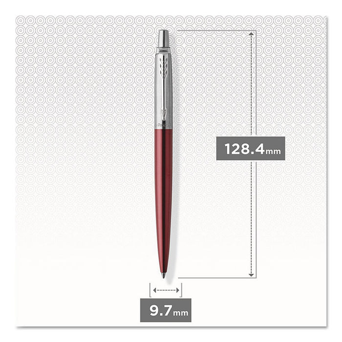 Jotter Retractable Gel Pen Gift Box, Medium 0.7mm, Black Ink, Red Barrel