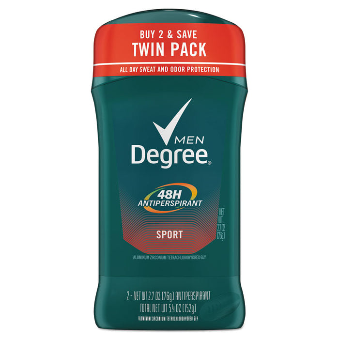 Men Dry Protection Antiperspirant, Sport Scent, 2.7 oz, 2/Pack