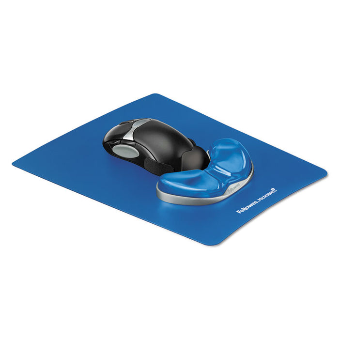 Gel Gliding Palm Support w/Mouse Pad, Blue