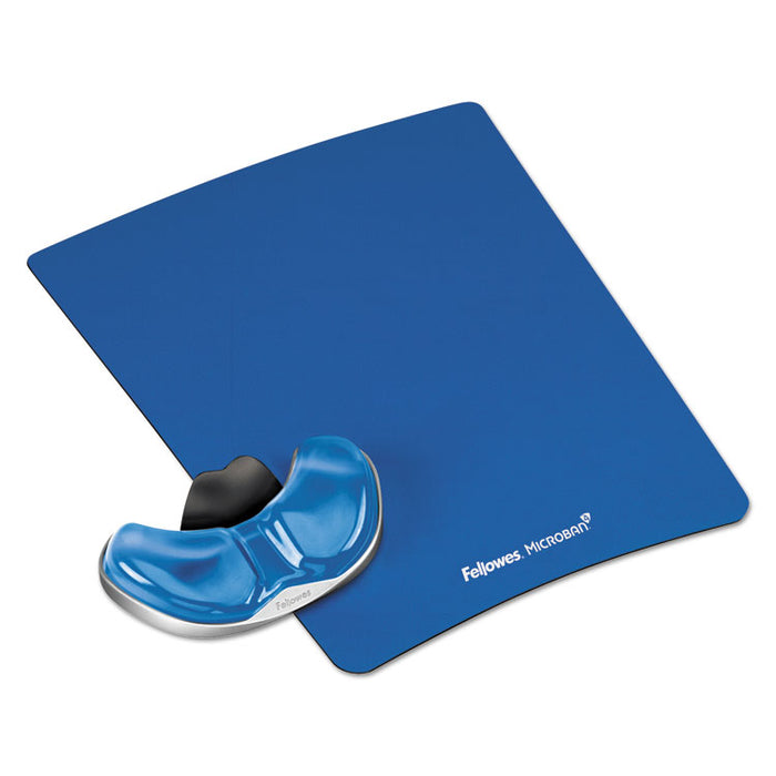 Gel Gliding Palm Support w/Mouse Pad, Blue