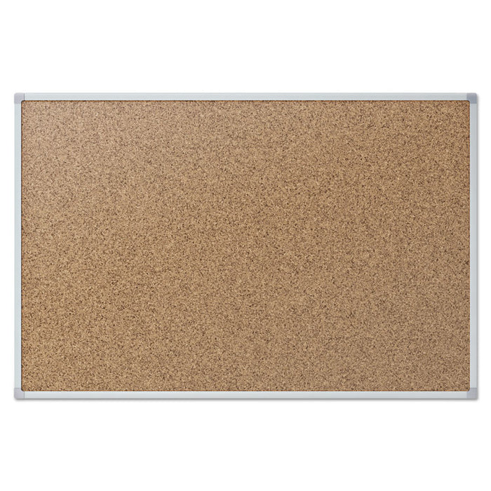 Cork Bulletin Board, 96 x 48, Silver Aluminum Frame