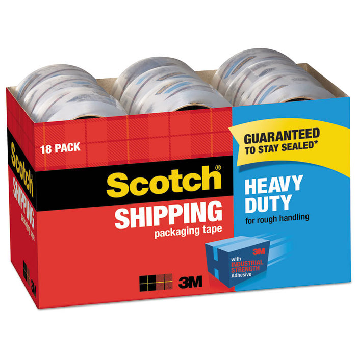 3850 Heavy-Duty Packaging Tape Cabinet Pack, 3" Core, 1.88" x 54.6 yds, Clear, 18/Pack