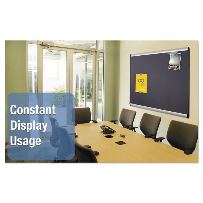 Prestige Plus Magnetic Fabric Bulletin Board, 72 x 48, Fiberboard/Plastic Frame