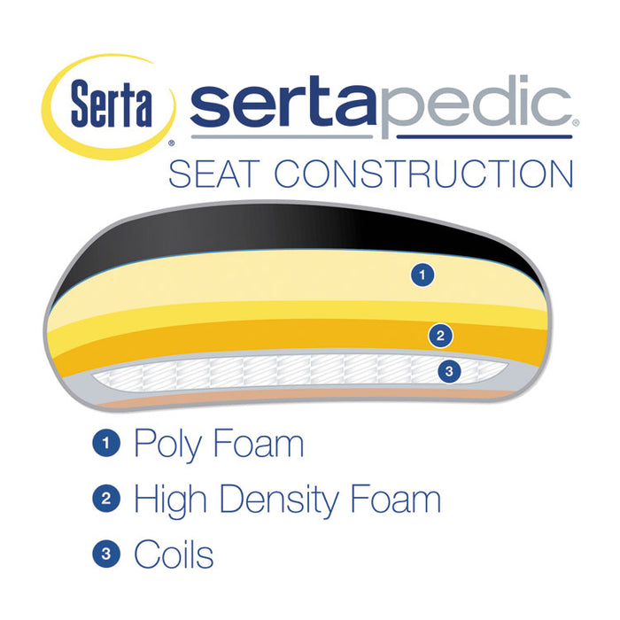 Cosset Big and Tall Executive Chair, Supports up to 400 lbs., Black Seat/Black Back, Slate Base