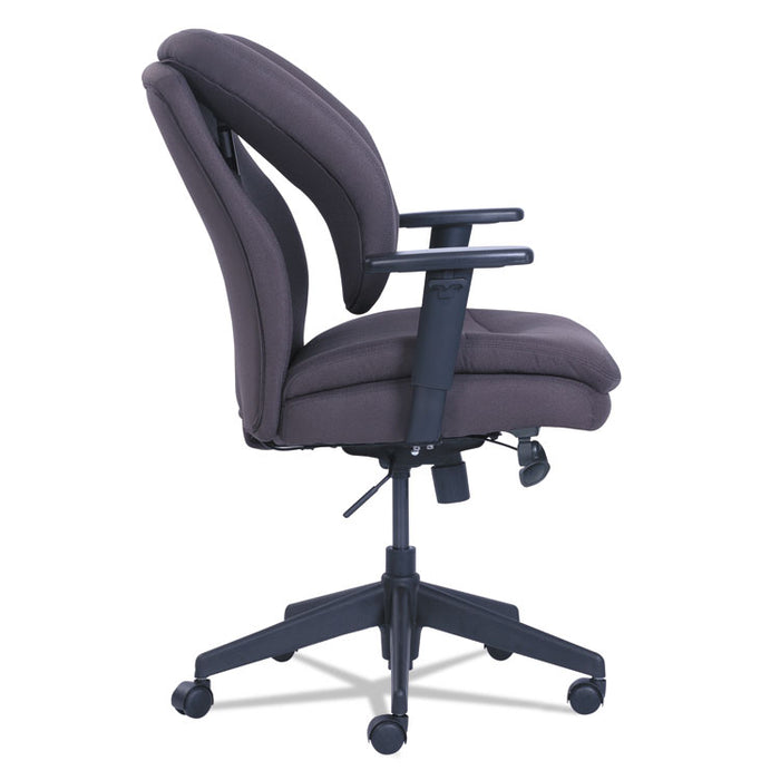 Cosset Ergonomic Task Chair, Supports up to 275 lbs., Gray Seat/Gray Back, Black Base