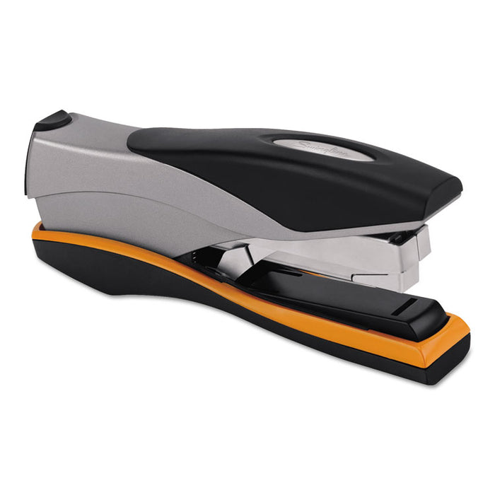 Optima 40 Desktop Stapler, 40-Sheet Capacity, Silver/Black/Orange