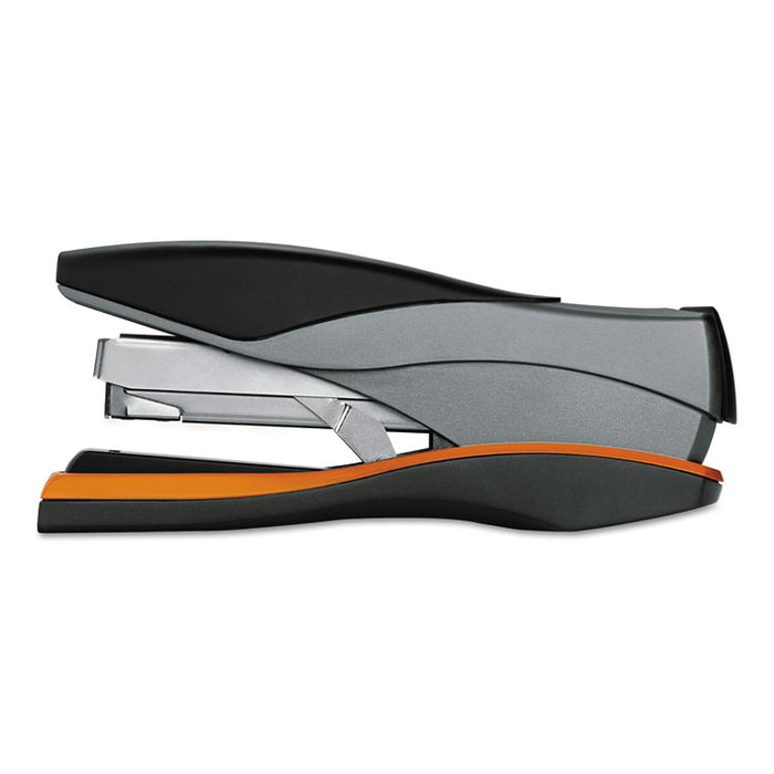 Optima 40 Desktop Stapler, 40-Sheet Capacity, Silver/Black/Orange