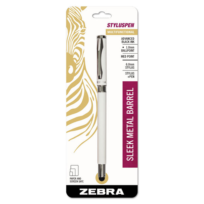 StylusPen Capped Ballpoint Pen/Stylus, White