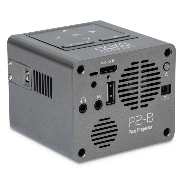 P2-B Mini Pico Projector, 130 Lumens, 854 x 480 Pixels