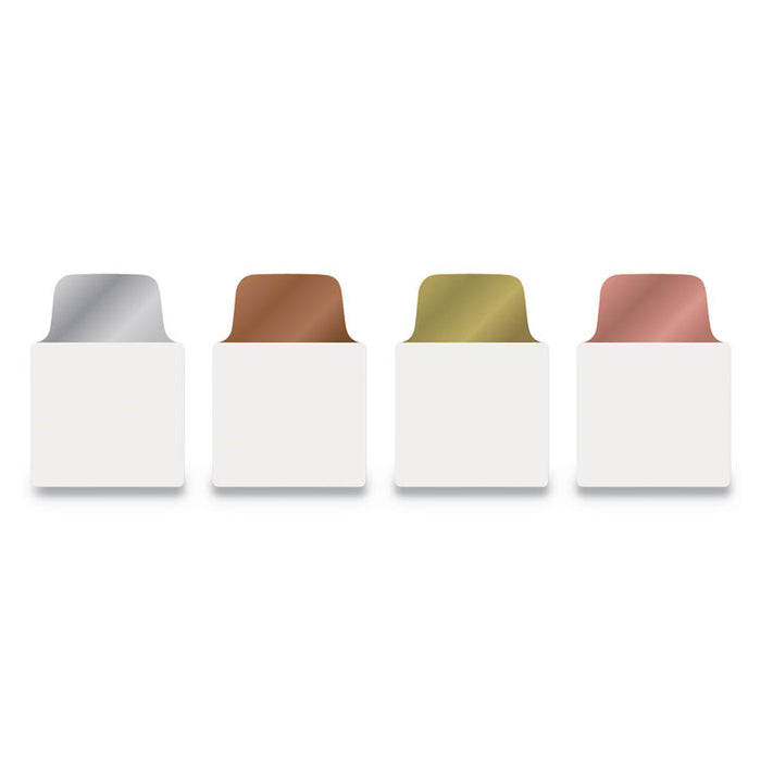 Ultra Tabs Repositionable Tabs, Mini Tabs: 1" x 1.5", 1/5-Cut, Assorted Metallic Colors, 1" Wide, 40/Pack
