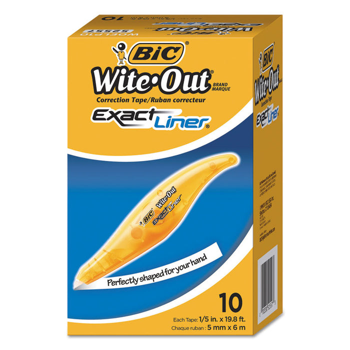 Wite-Out Brand Exact Liner Correction Tape, Non-Refillable, 1/5" x 236", 10/BX