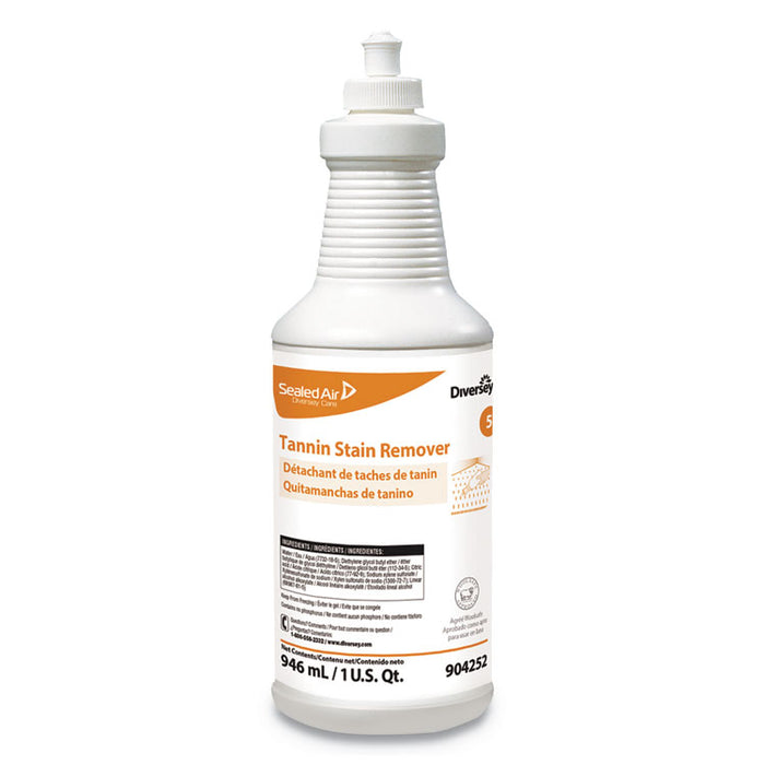 Tannin Stain Remover, 32 oz Bottle, Fruity, 6/CT