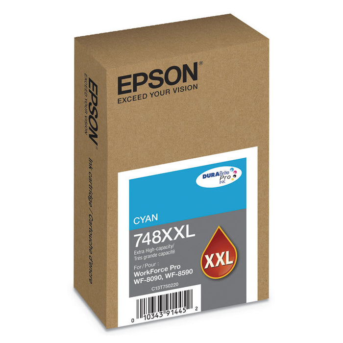 T748XXL220 (748XXL) DURABrite Pro Extra High-Yield Ink, 7000 Page-Yield, Cyan