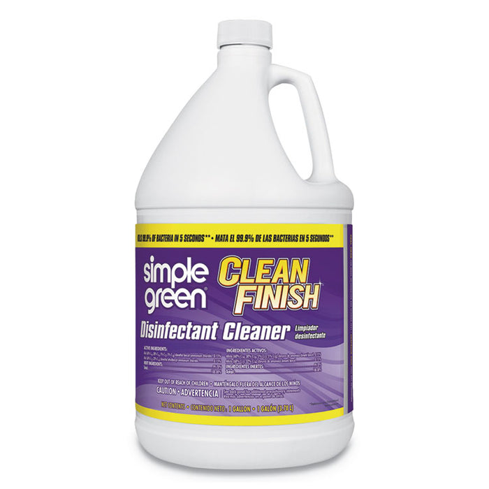 Clean Finish Disinfectant Cleaner, 1 gal Bottle, Herbal, 4/CT