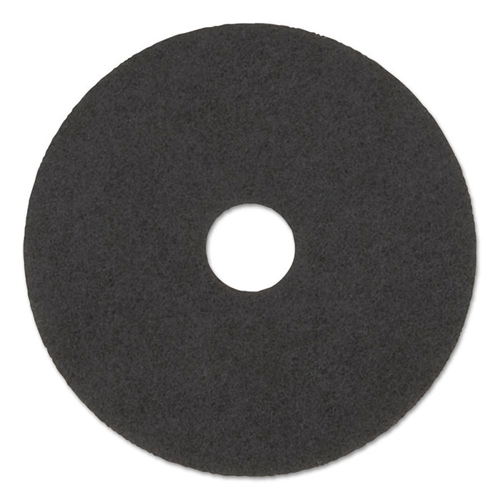 High Performance Stripping Floor Pads, 19" Diameter, Grayish Black, 5/Carton