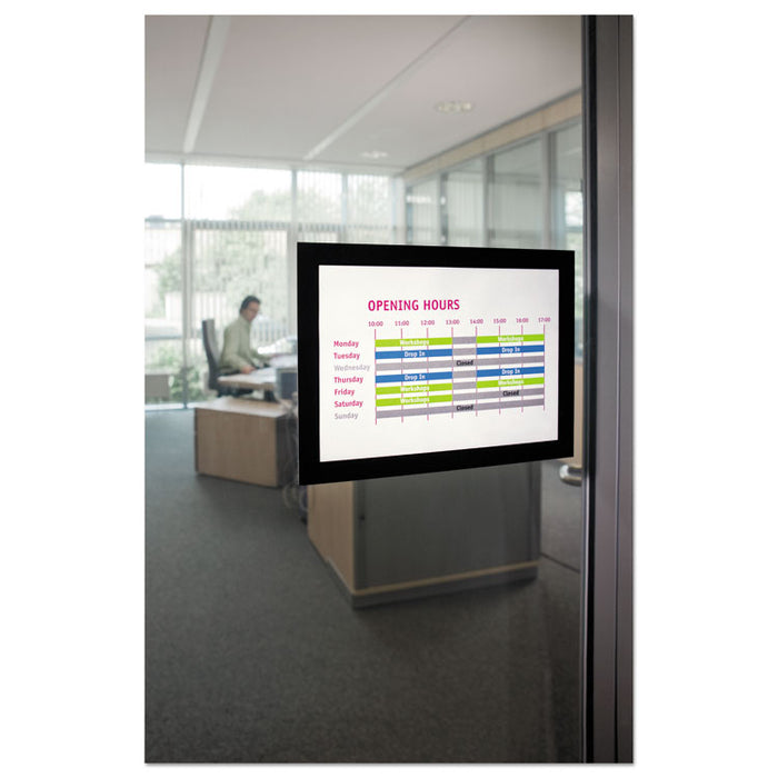DURAFRAME Sign Holder, 5 1/2 x 8 1/2, Black Frame, 2/Pack