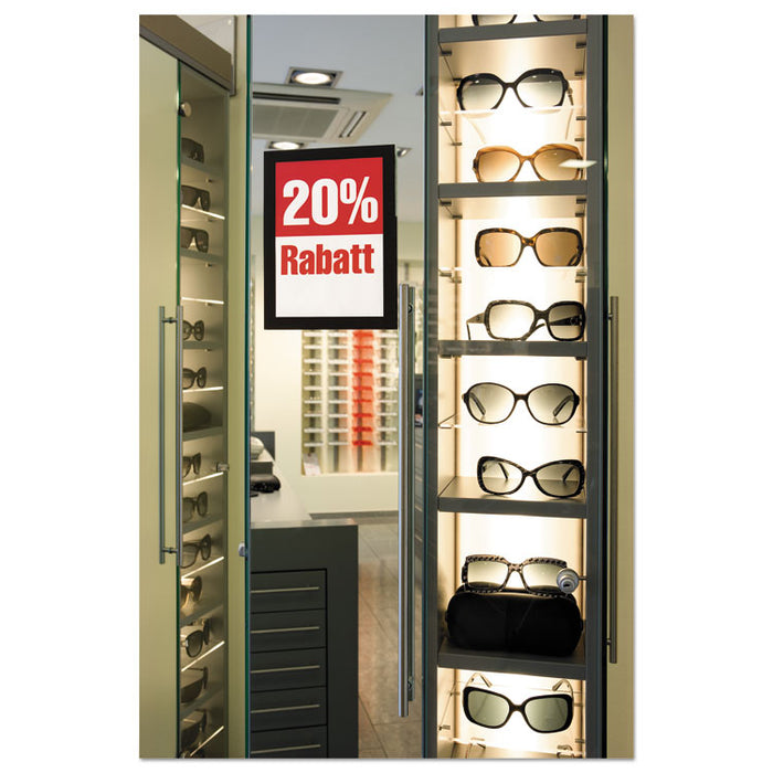 DURAFRAME Sign Holder, 5 1/2 x 8 1/2, Black Frame, 2/Pack