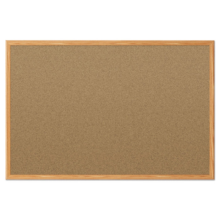 Cork Bulletin Board, 48 x 36, Oak Frame