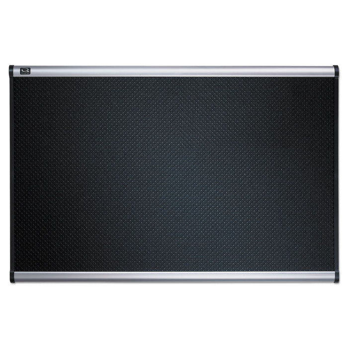 Prestige Embossed Foam Bulletin Board, 48 x 36, Black, Aluminum Frame