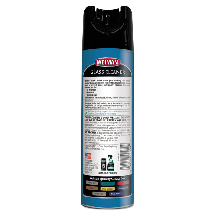 Foaming Glass Cleaner, 19 oz Aerosol Can
