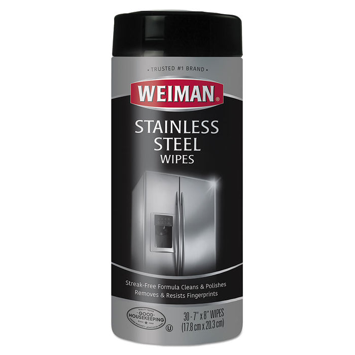 Stainless Steel Wipes, 7 x 8, 30/Canister