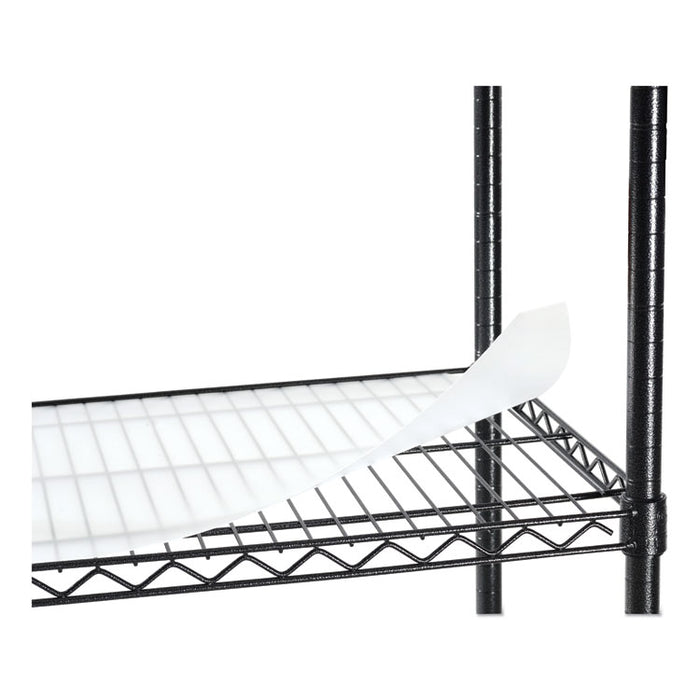 5-Shelf Wire Shelving Kit with Casters and Shelf Liners, 48w x 18d x 72h, Black Anthracite