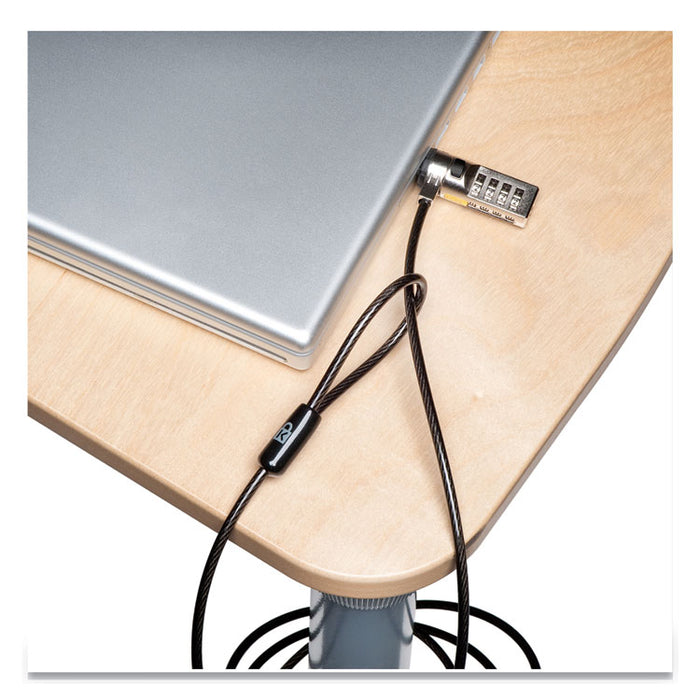Combination Laptop Lock, 6ft Carbon Strengthened Steel Cable