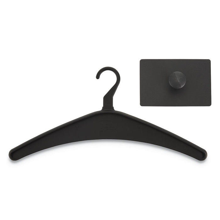 Magnetic Coat Hook w/Heavy-Duty Hanger, Metal Hook, Black