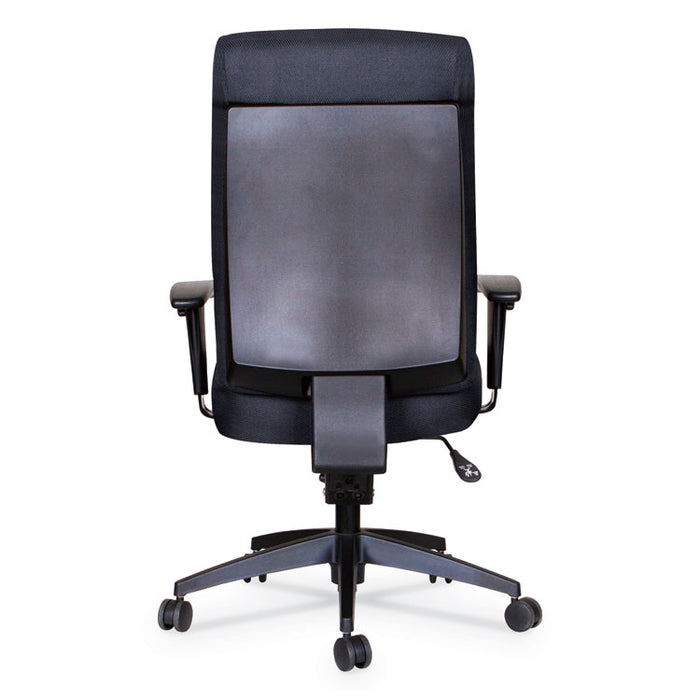 Alera Wrigley Series High Performance High-Back Synchro-Tilt Task Chair, Supports 275 lb, 17.24" to 20.55" Seat Height, Black